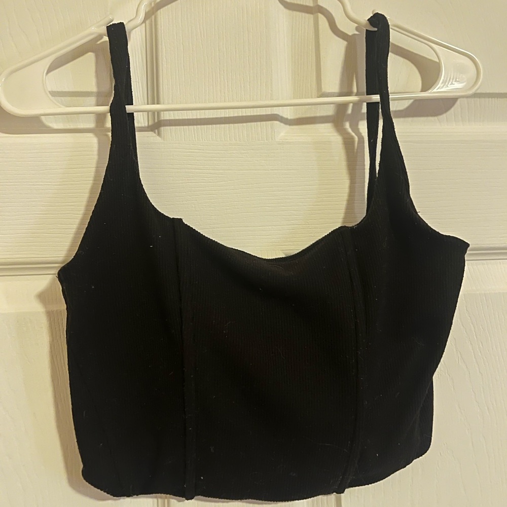 Women’s size large Love Tree black crop top